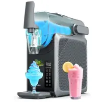 CyberChill - Slushie Machine, 68 oz. Frozen Drink Maker with 24-Hour Delay Start, Cold Retention and 5 Presets - Dark Gray - Front_Zoom