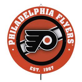Evergreen Enterprises - Philadelphia Flyers 15" LED Round Metal Lit Wall Sign - Multicolor