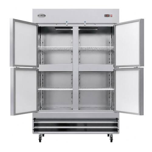 Alt View 3. Koolmore - 54 in. Commercial Stainless Steel Solid Half Door Reach-In Refrigerator 47 cu. ft. RIR-2D-SSHD - Stainless-Steel.