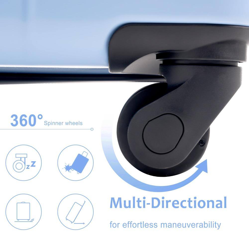 360° Spinner wheels

Multi-Directional for effortless maneuverability