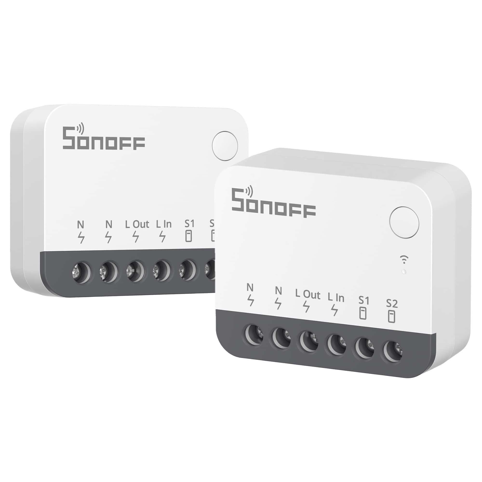 SONOFF - MINI Smart Wi-Fi Roller Shutter Switch with Matterr - Replaces Most Traditional Switches(2 Pcak) - Gray