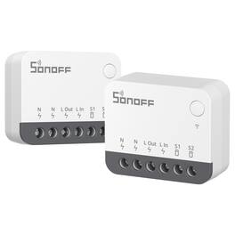 SONOFF - MINI Smart Wi-Fi Roller Shutter Switch with Matterr - Replaces Most Traditional Switches(2 Pcak) - Gray