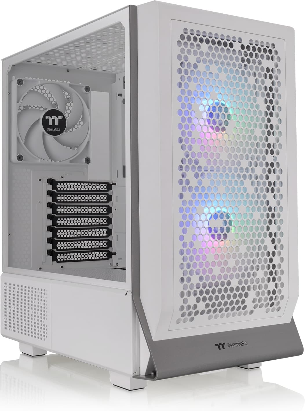 Thermaltake - Ceres 300 TG ARGB Mid Tower Case - Snow - Front_Zoom