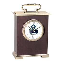 Jardine - UNC Wilmington Seahawks Logo Carriage Clock - Gold