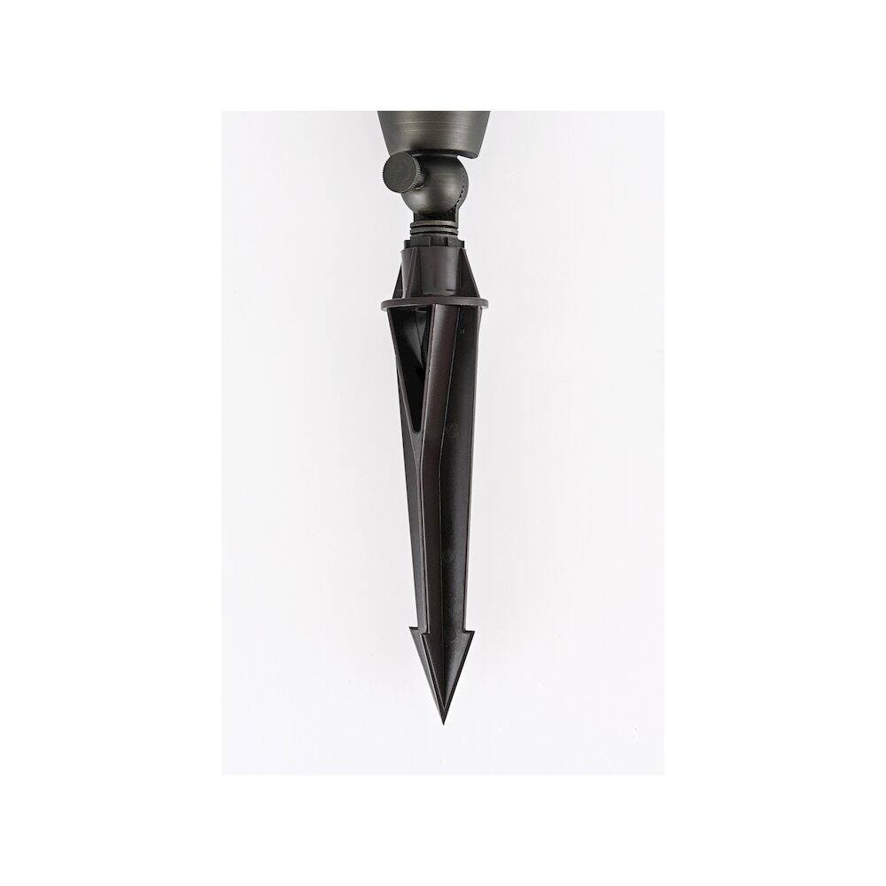 Back. Elitco Lighting - Outdoor 12V Cast Brass Spot Light - Dark Bronze.