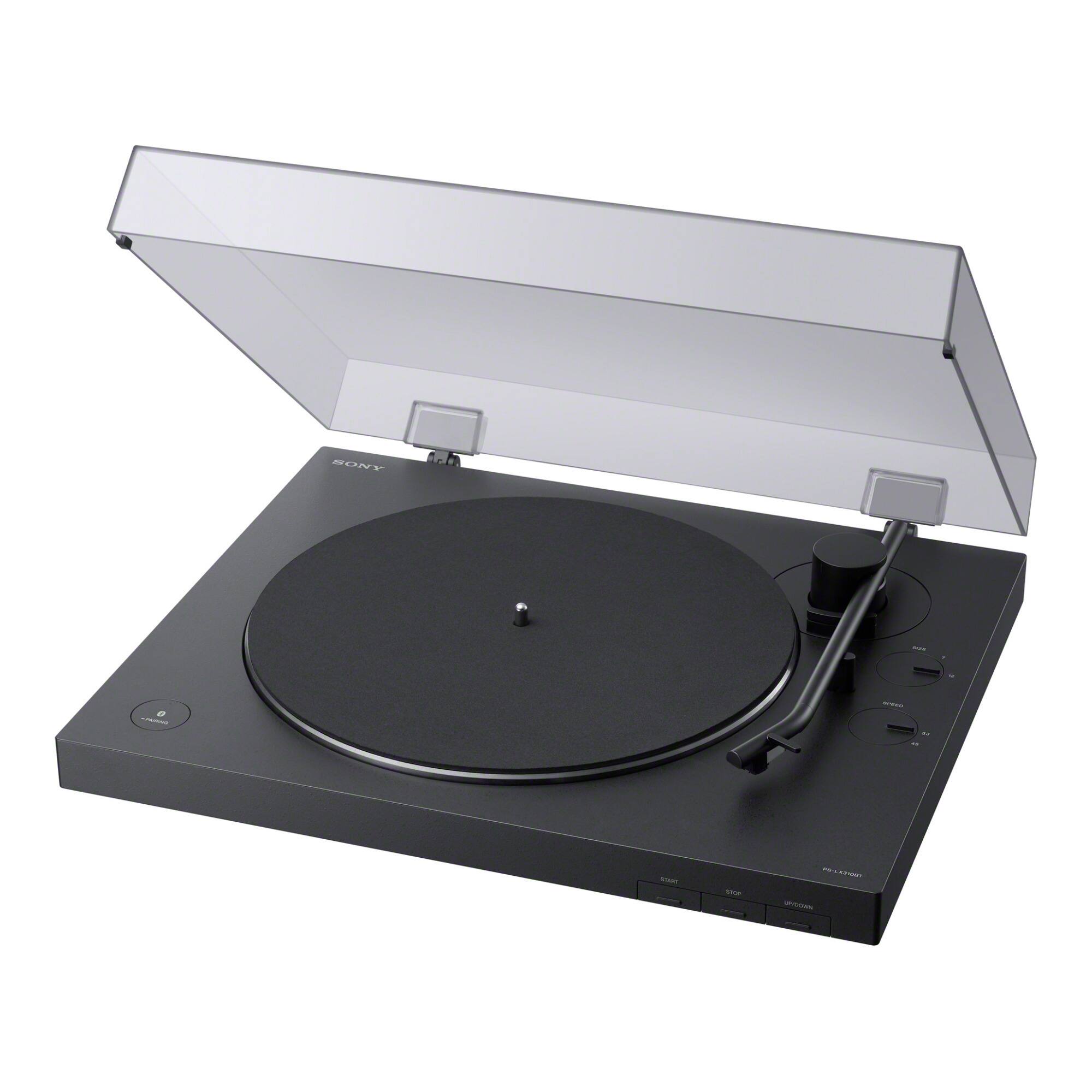 Left. Sony - Sony PS-LX310BT Wireless Bluetooth Turntable with Vinyl Cleaning Bundle.