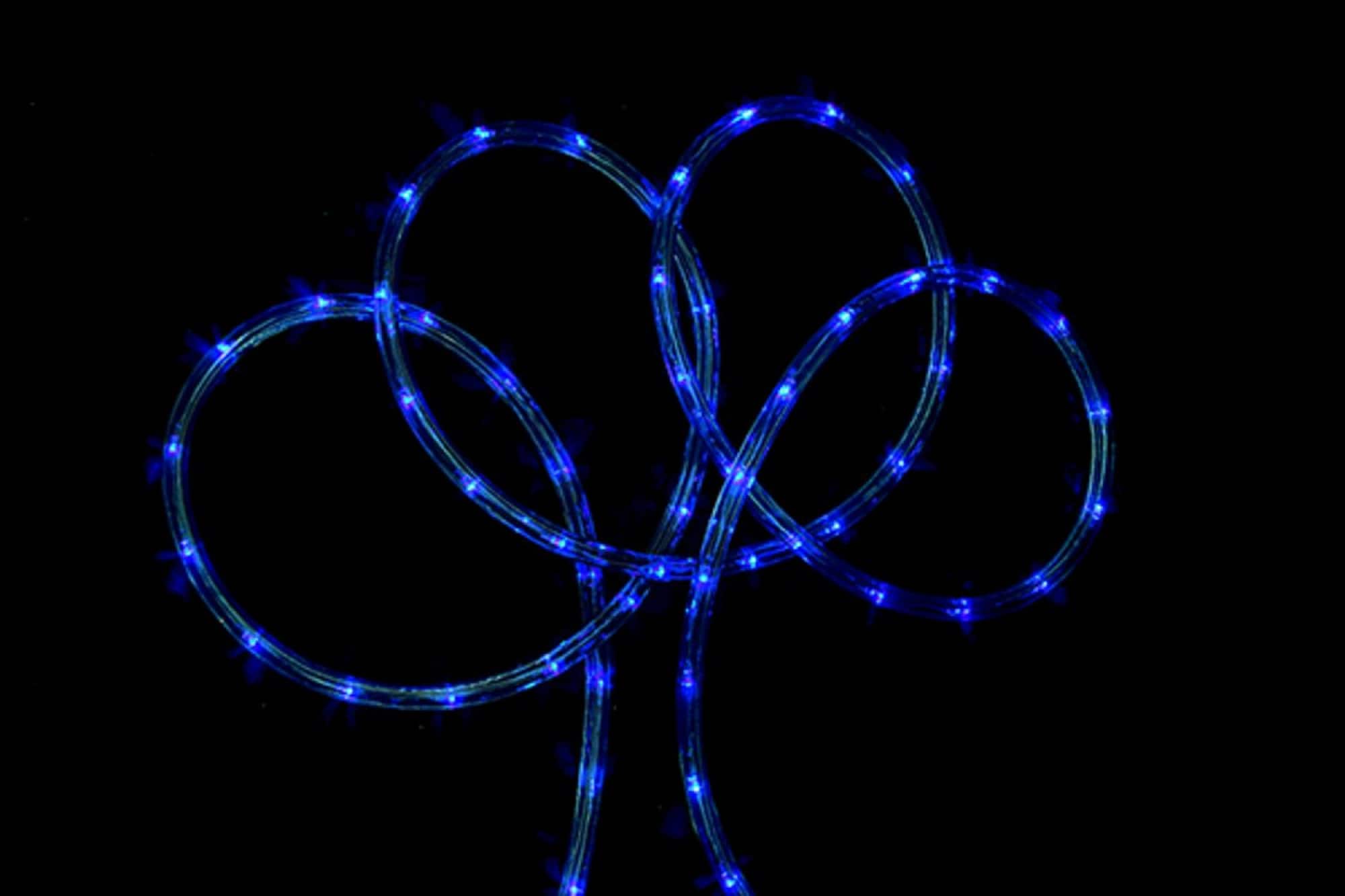 Northlight - Flexible Incandescent Outdoor Christmas Rope Light - 100' Wire - Blue