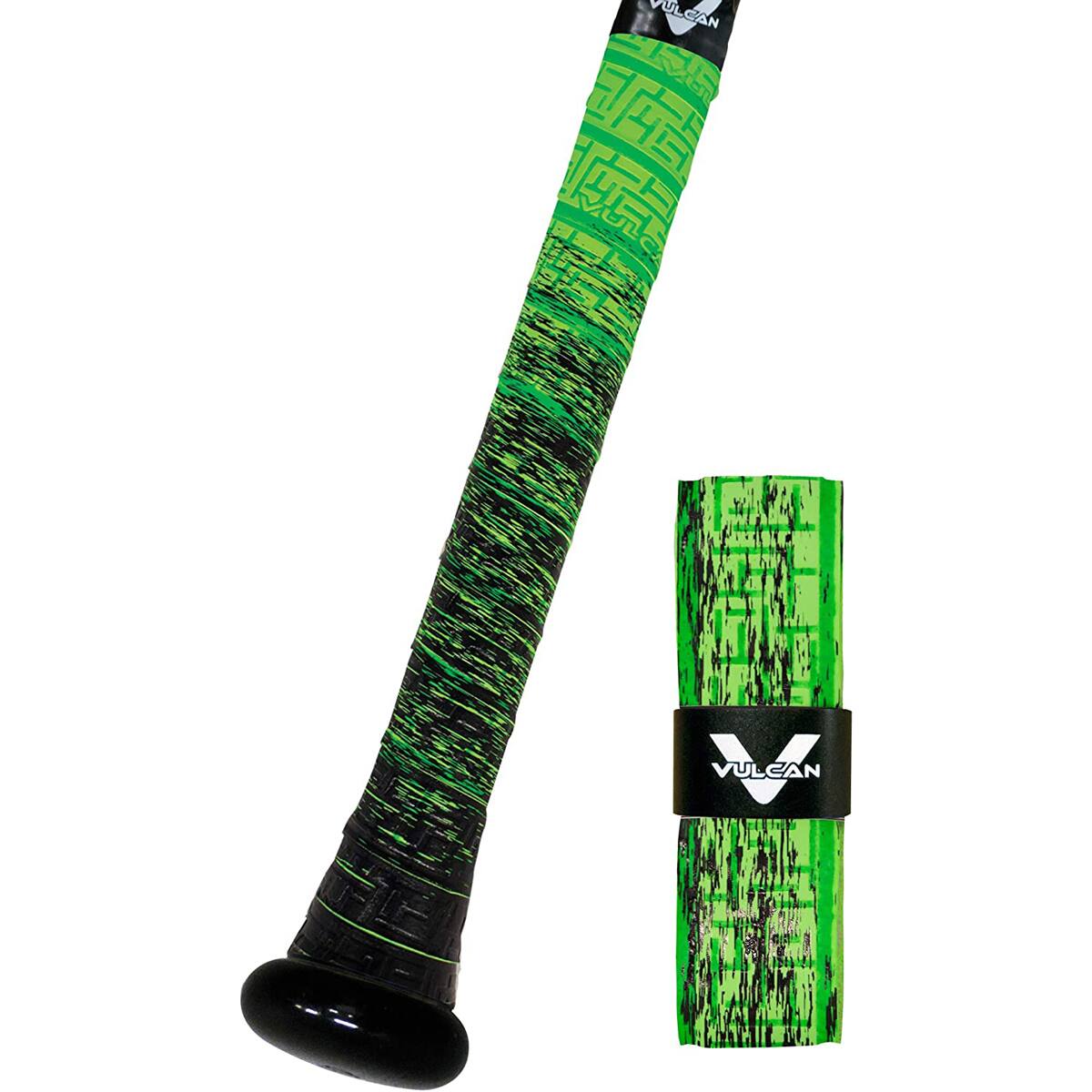 Vulcan - Fade Series 0.5mm Ultralight Polymer Bat Grip Tape Wrap - Green Slime