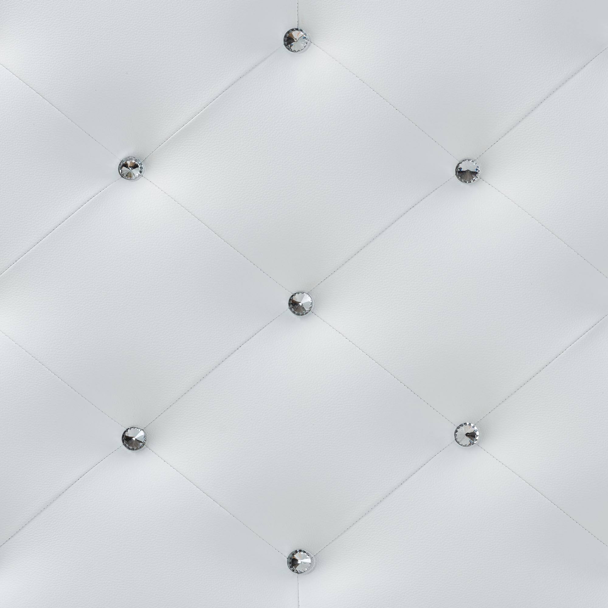 Left. Baxton Studio - Viviana Modern and Contemporary Faux Leather Upholstered Button-Tufted Twin Size Headboard - White.