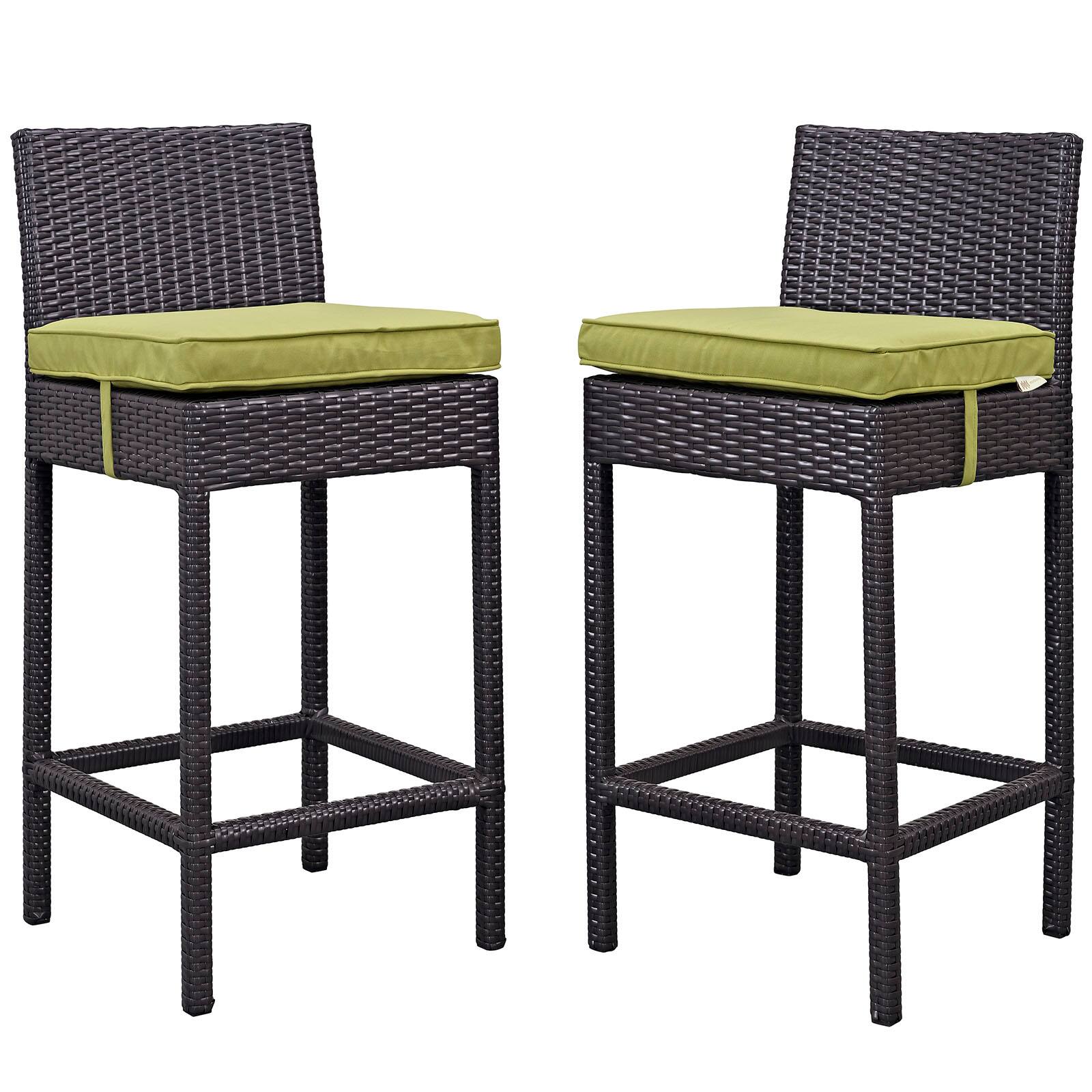 Front. Modway - Lift Outdoor Patio Bar Stool Set of 2 by Modway - Espresso Peridot.