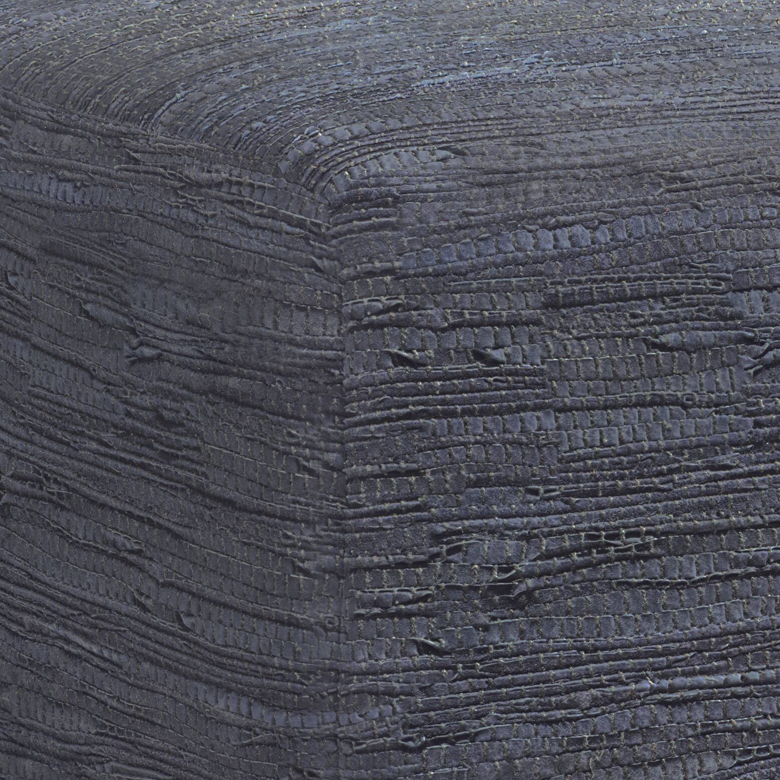 Alt View 14. Simpli Home - Fredrik Square Pouf - Dark Blue.