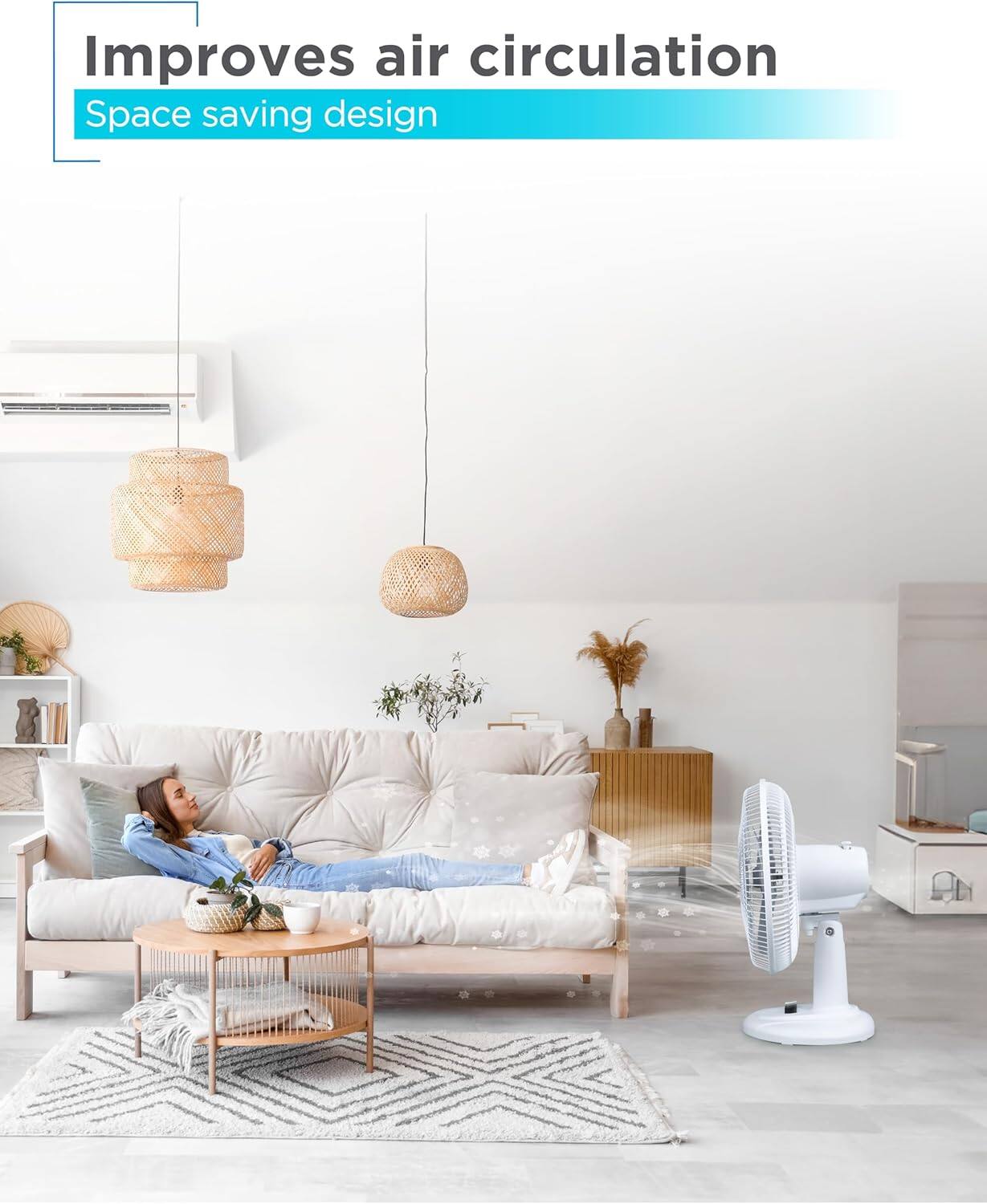 Improves air circulation

Space saving design