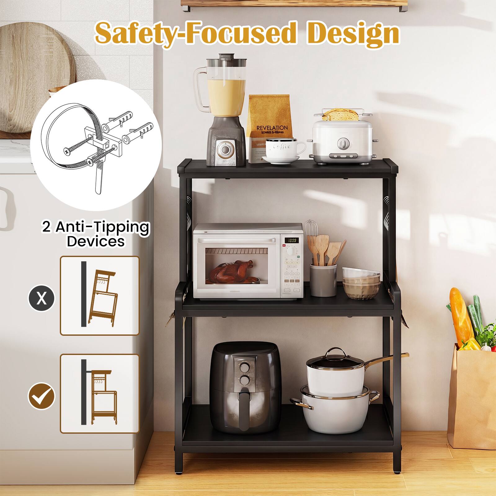 Safety-Focused Design

2 Anti-Tipping Devices