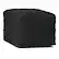 Front. Simpli Home - Fredrik Square Pouf - Black.