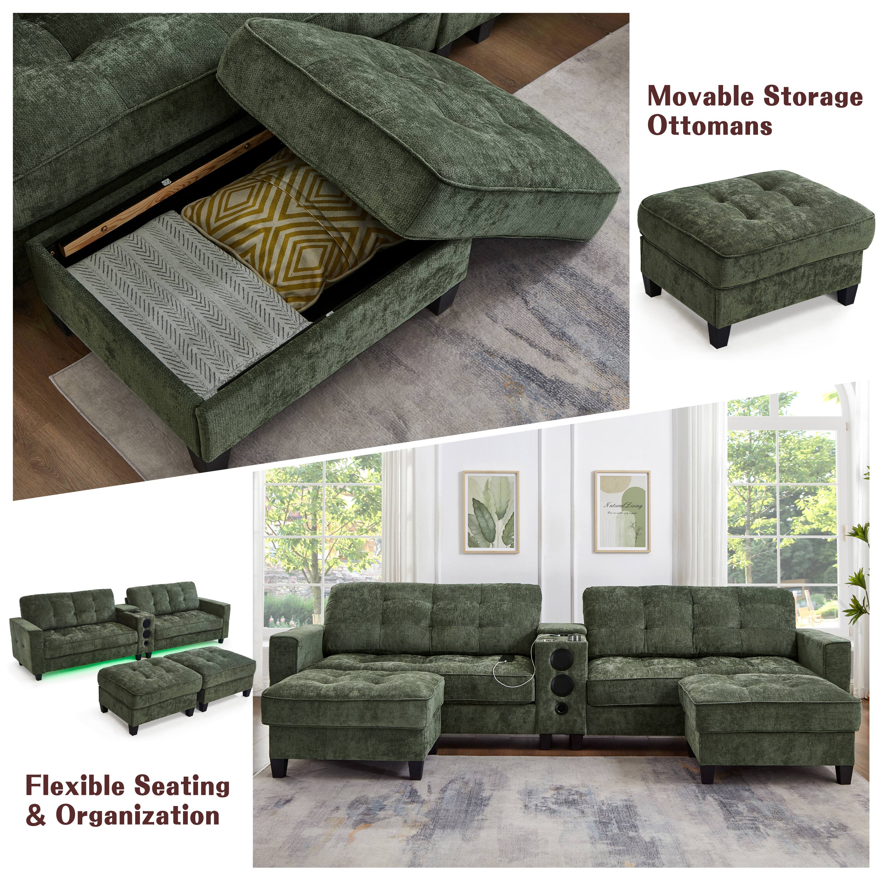Movable Storage Ottomans  
Flexible Seating & Organization