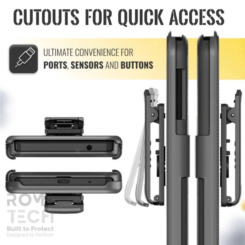 CUTOUTS FOR QUICK ACCESS

ULTIMATE CONVENIENCE FOR PORTS, SENSORS AND BUTTONS

ROM TECH
Built to Protect
Designed to Perform
