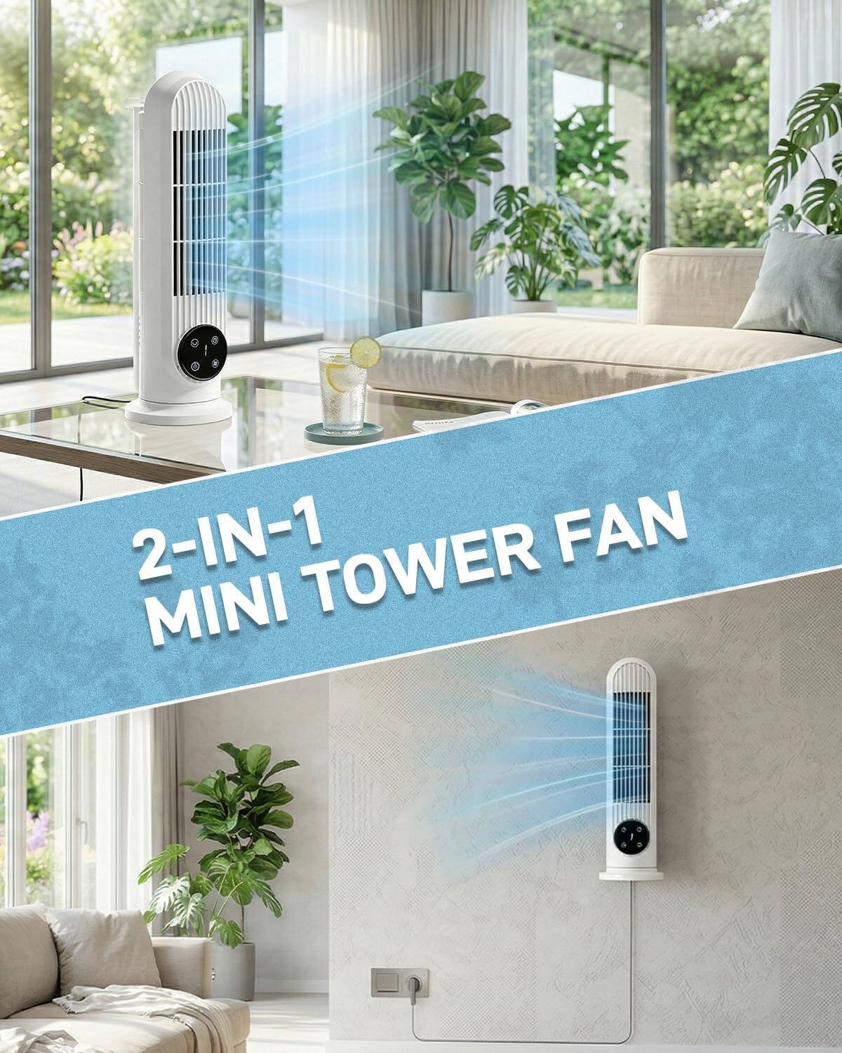 2-IN-1 MINI TOWER FAN