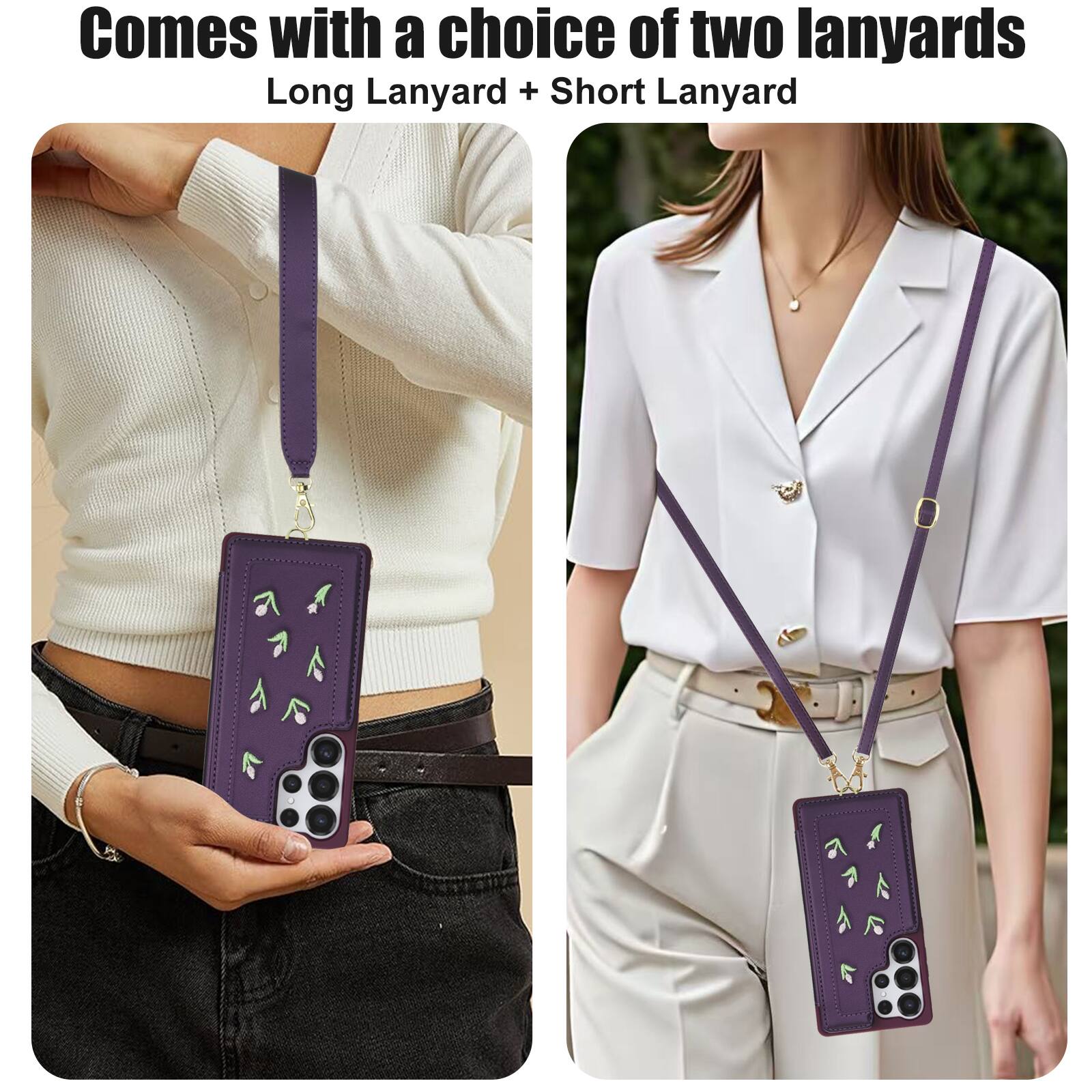 Comes with a choice of two lanyards: Long Lanyard + Short Lanyard