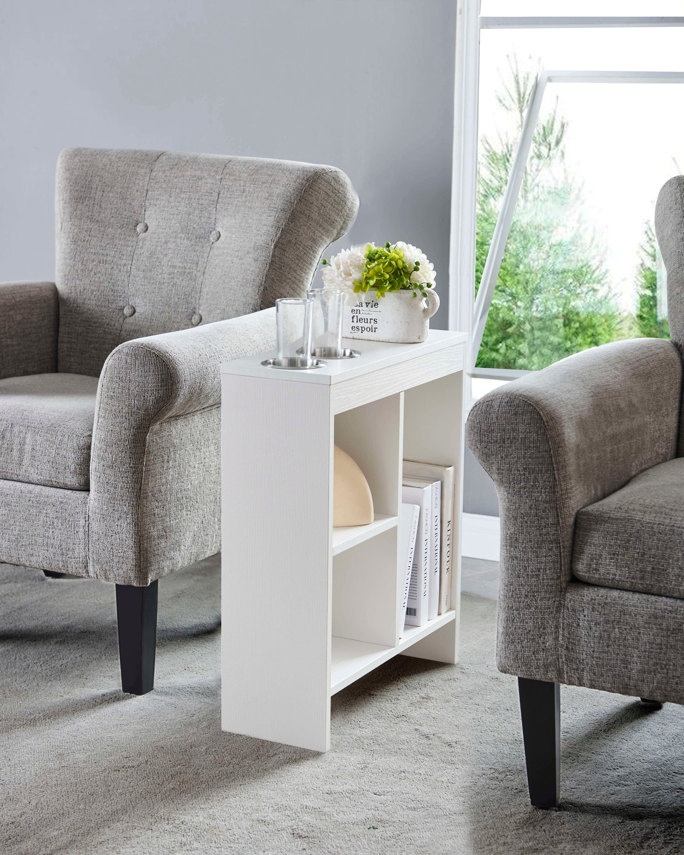 Kings Brand Furniture - Sendero Wooden Chairside Side End Table - White