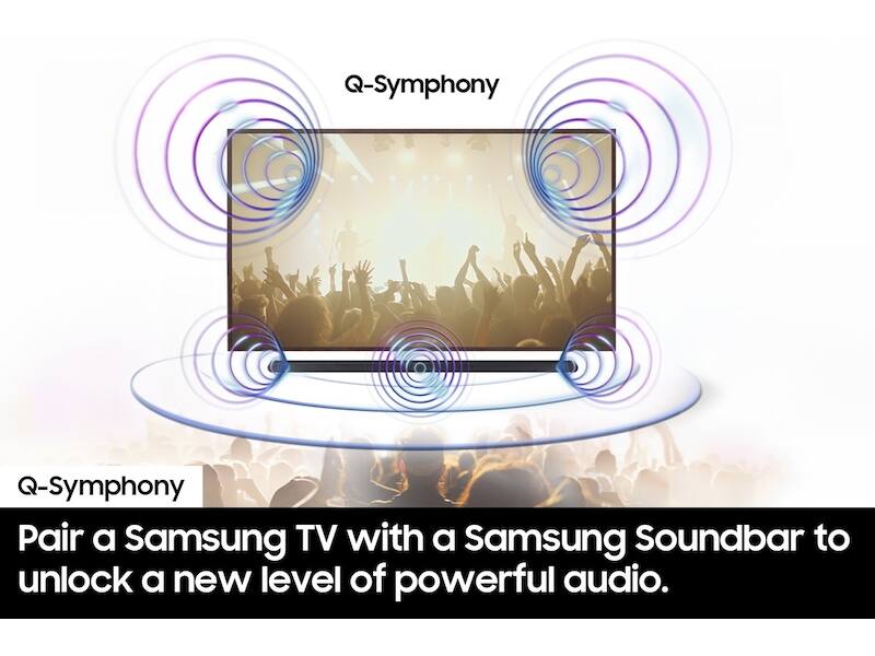 Q-Symphony

Pair a Samsung TV with a Samsung Soundbar to unlock a new level of powerful audio.
