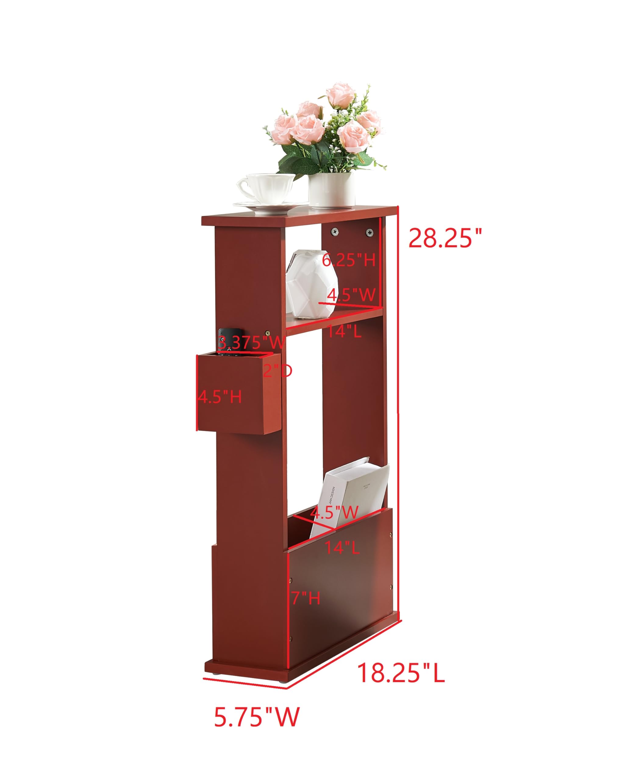 28.25" H  
6.25" H  
4.5" W  
14" L  
4.5" W  
14" L  
7" H  
18.25" L  
5.75" W  
5.75" W  
2" D  
4.5" H  
3.375" W