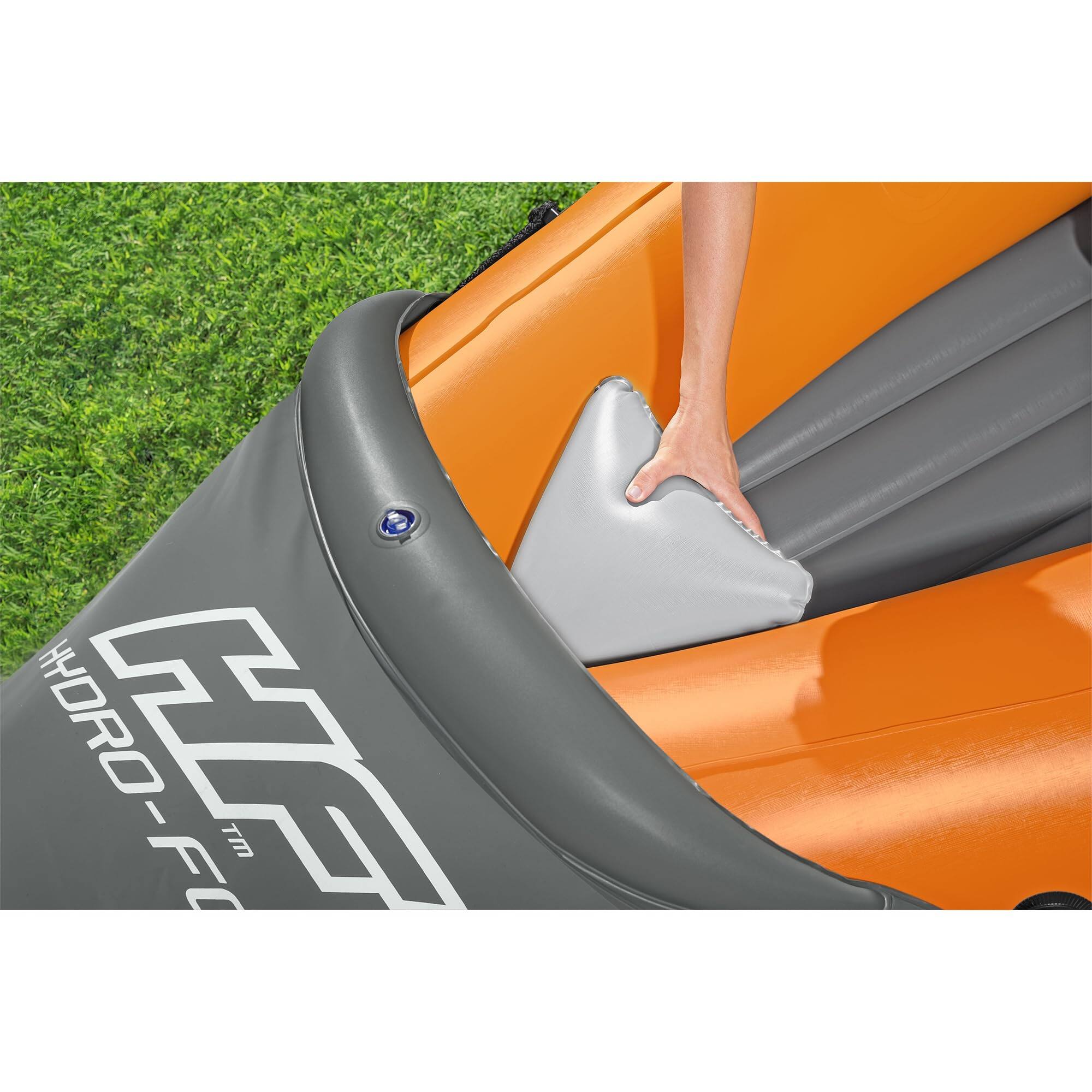 Alt View 6. Bestway - Hydro-Force Rapid X2 Inflatable Kayak Set | Seats 2 Persons 65077E - Orange.
