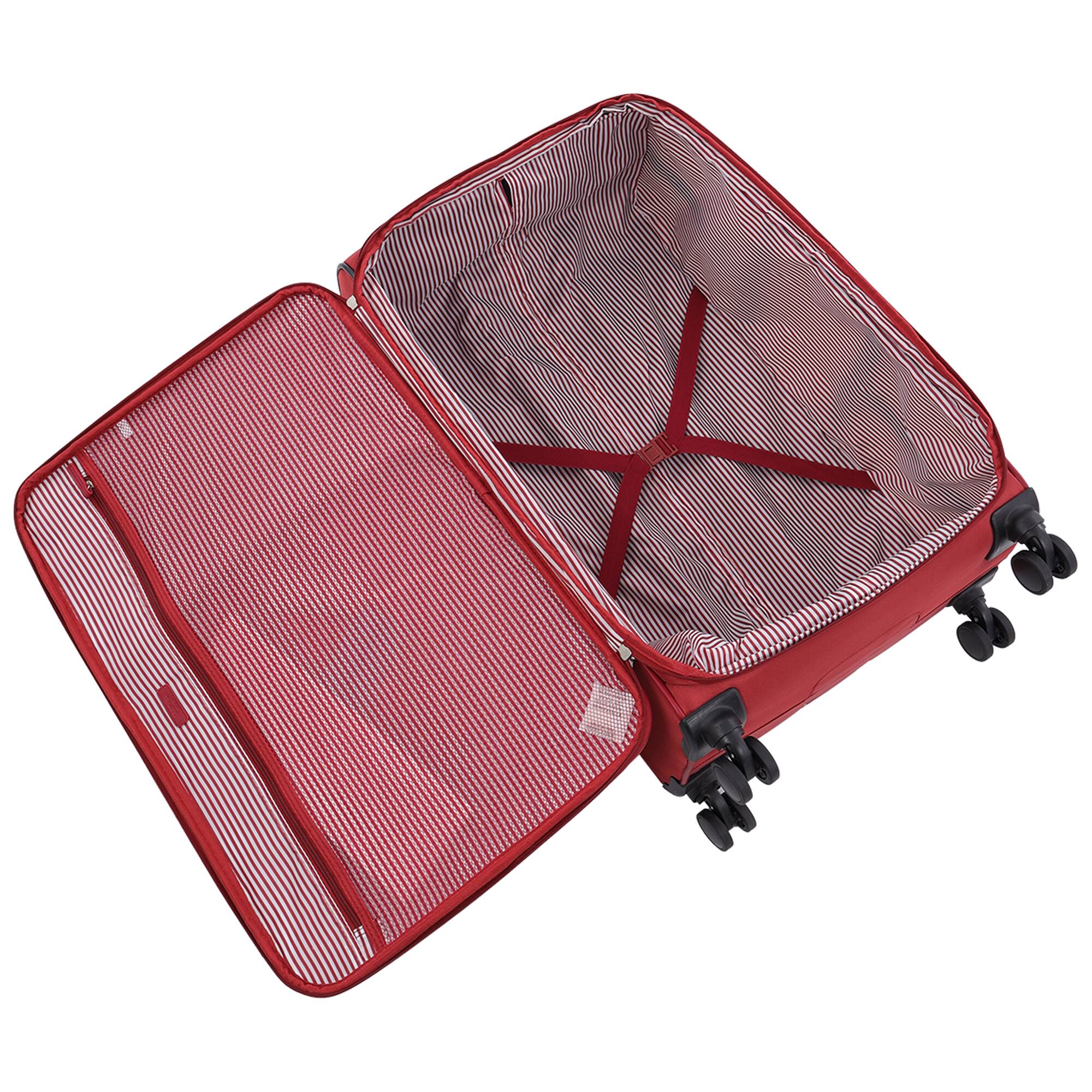 Alt View 4. Martha Stewart - 31" Softside Luggage – Extra Large Expandable Spinner Suitcase with 8 Wheels & Front Pockets - TERRA COTTA.