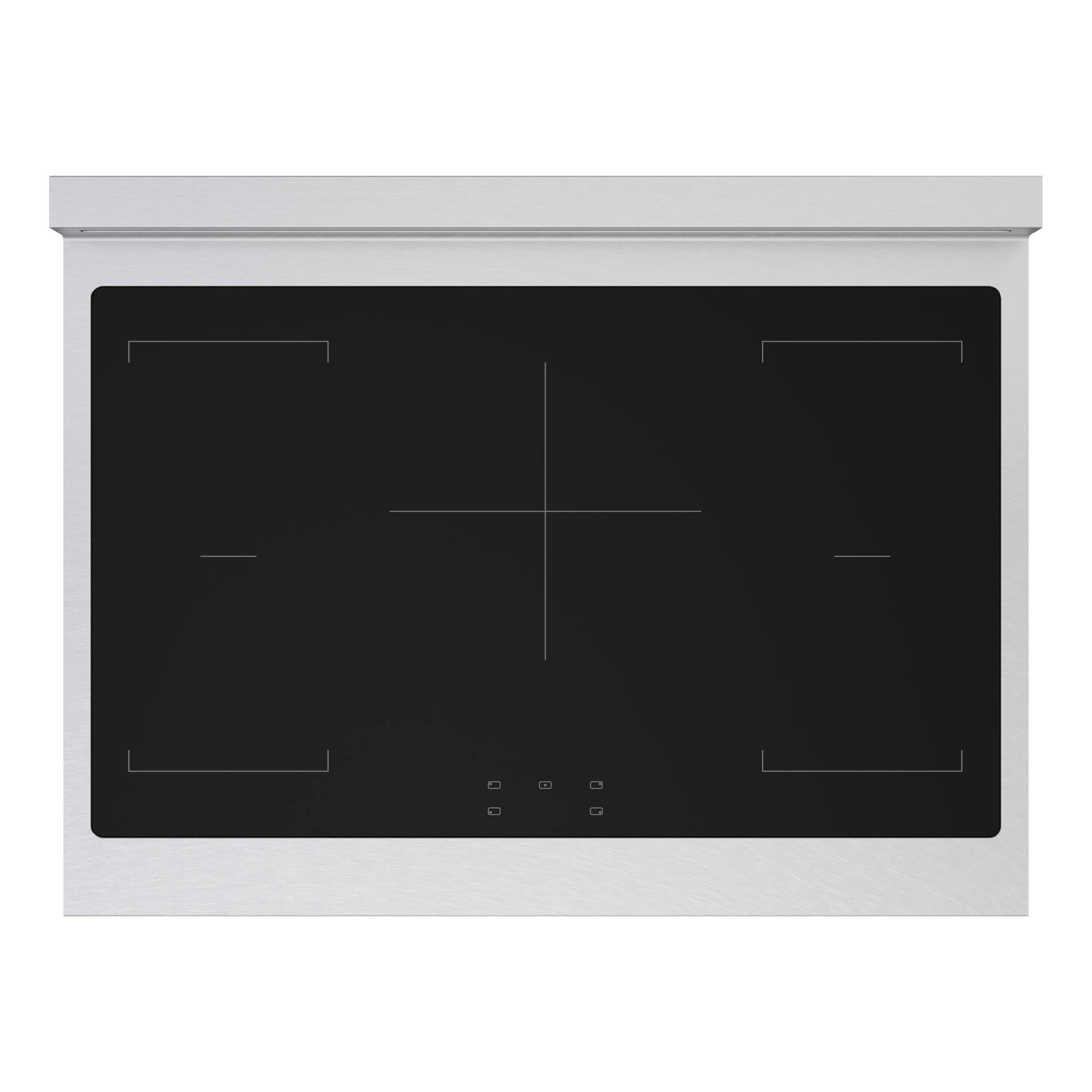 Alt View 8. ZLINE - Autograph 36 in. 5.2 cu. ft. Marino Freestanding Induction Range with 5 Burners in Satin Steel with Black Accents - Satin Stainless Steel.