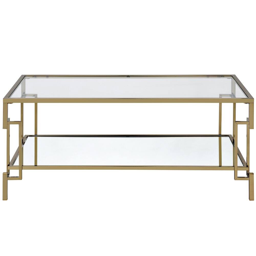 Alt View 1. Furniture of America - Anaheim Metal 1-Shelf Coffee Table in Gold Champagne - Gold.