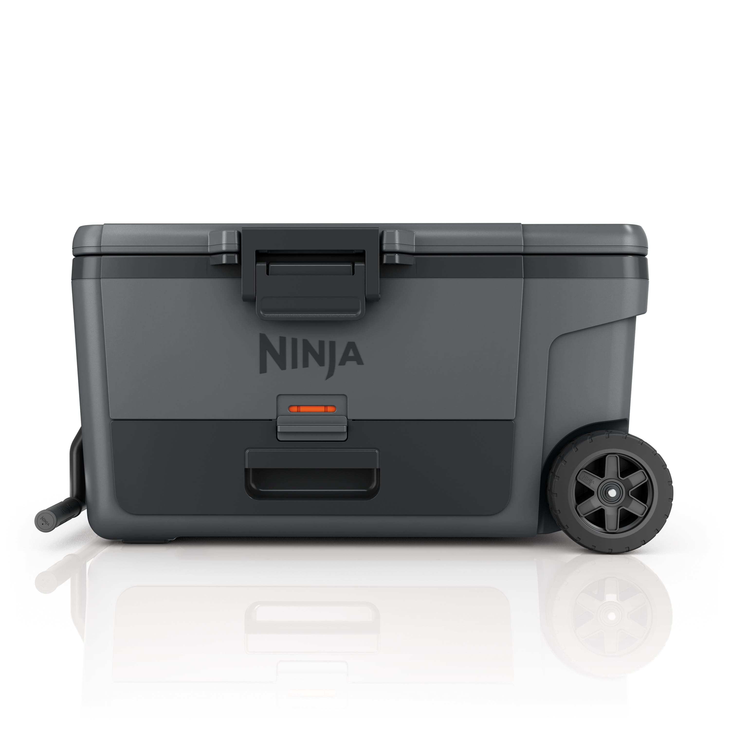 Ninja - FrostVault 65-qt. Wheeled Cooler with Cold Dry Zone, Charcoal Gray - Charcoal Grey