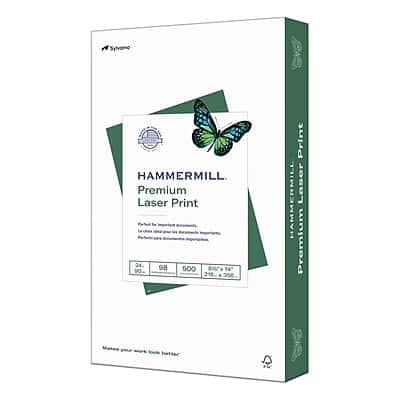 Sure, here is the corrected and grouped text:

---

**HAMMERMILL Premium Laser Print**

**Premium Laser Print**

*Perfect for high-quality laser printing.*

A sheet of paper designed for laser printers, offering exceptional print quality and durability. It is ideal for professional documents, presentations, and marketing materials.

**Specifications:**
- 20% Recycled
- 98% Recyclable
- 500 Sheets
- 80g/m²
- 290 x 400 mm

**Features:**
- Smooth finish
- High-quality print results
- Environmentally friendly

**Makes your work look better!**

---

**Sylvamo**

---

**Premium Laser Print**