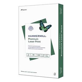 Hammermill - Premium 8.5" x 14" Laser Paper, 24 lbs., 98 Brightness, 500 Sheets/Ream (104612) - White