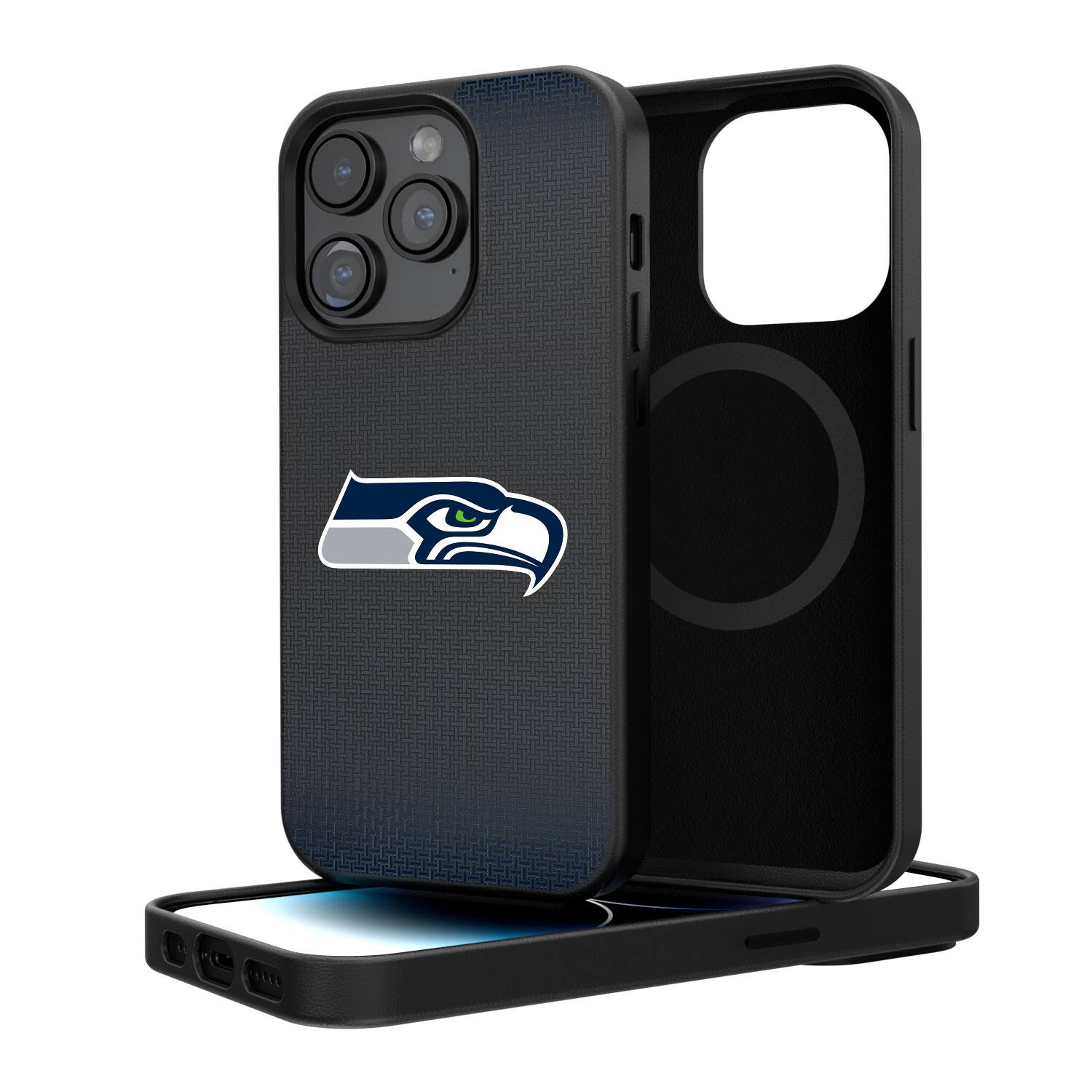 Keyscaper - NFL - Seattle Seahawks Linen Logo iPhone Magnetic Bump Case - 15 Plus - Black price history on PriceWatchPro