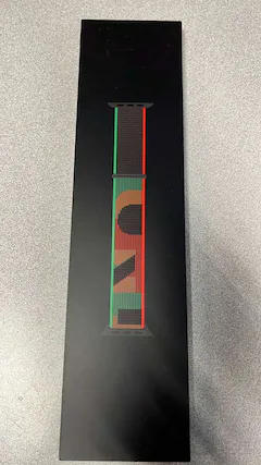 Front. Apple - Apple Watch Bank SPORT LOOP 45MM WATCH BAND BLACK UNITYMQTJ3AM/A - Black.