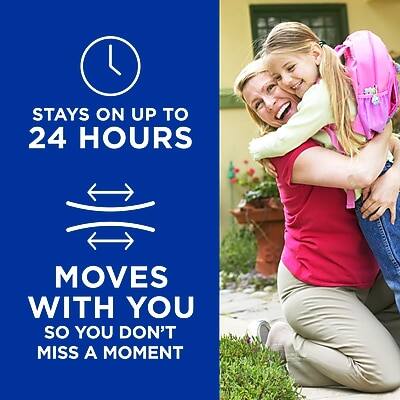 STAYS ON UP TO 24 HOURS  
MOVES WITH YOU SO YOU DON'T MISS A MOMENT
