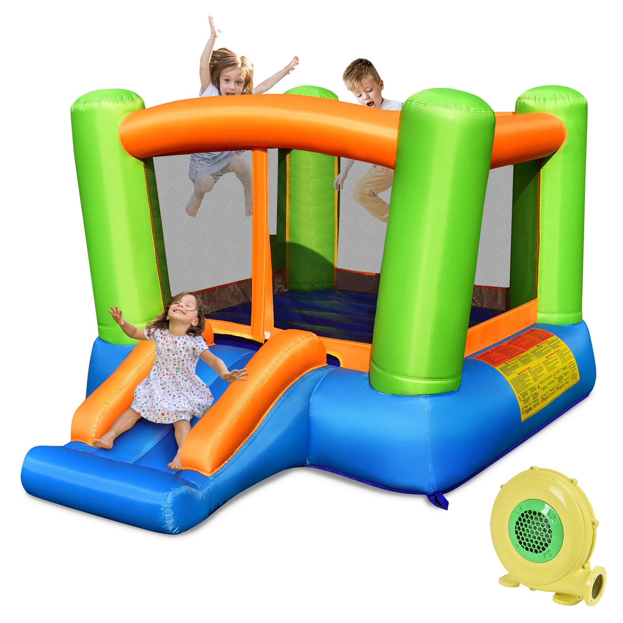Gymax - Inflatable Bounce House Kids Jumping Playhouse Indoor & Outdoor With 480W Blower