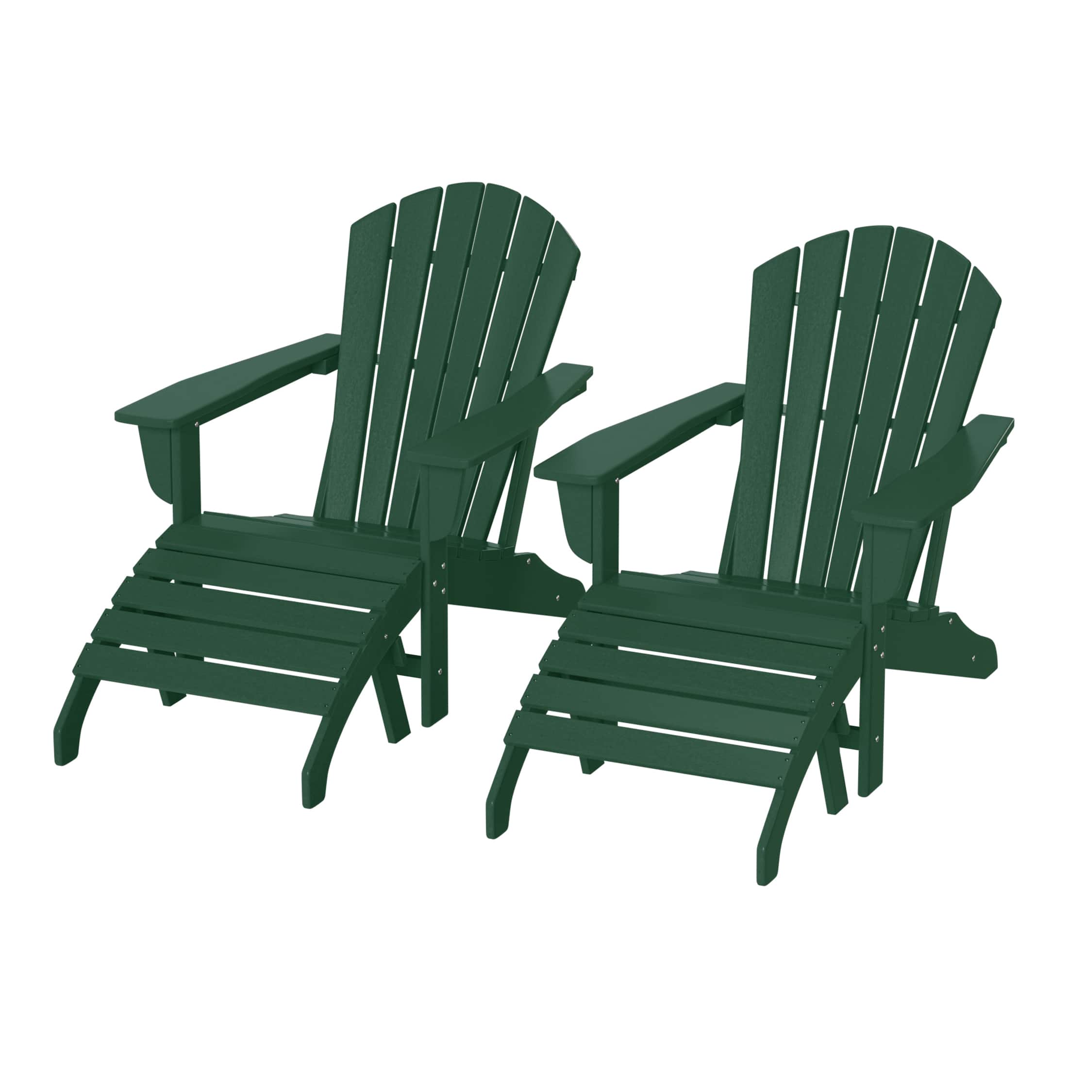 WestinTrends - Dylan Outdoor Adirondack Chair With Ottoman 4-Piece Set - Dark Green price history on PriceWatchPro