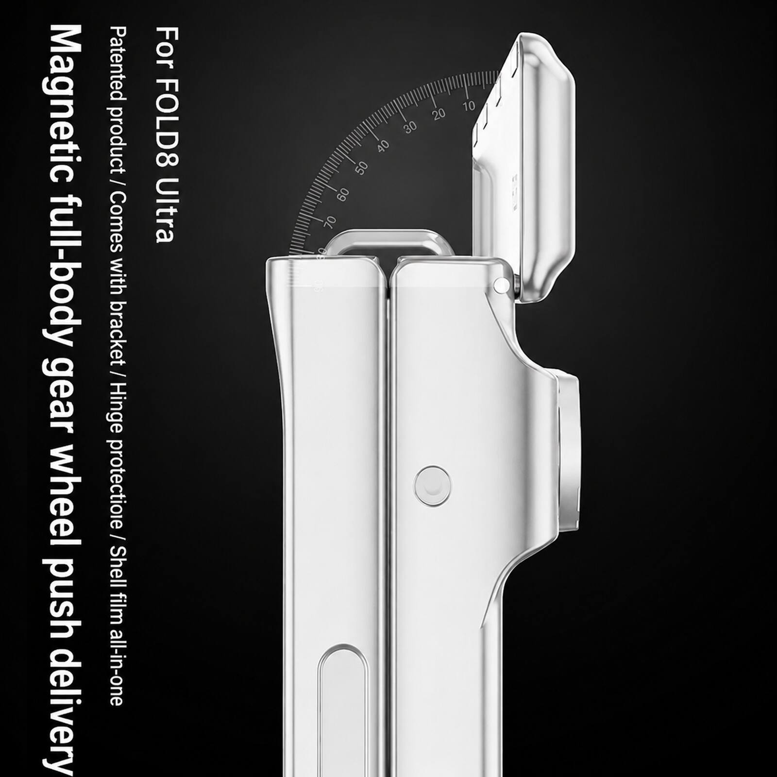 Magnetic full-body gear wheel push delivery  
Patented product / Comes with bracket / Hinge protection / Shell film all-in-one  
For FOLD8 Ultra