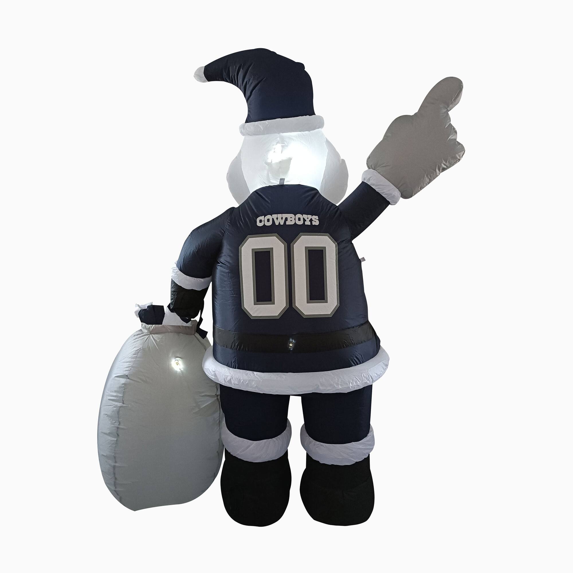 Alt View 2. Logo Brands - Dallas Cowboys 7' Inflatable Santa - Multicolor.