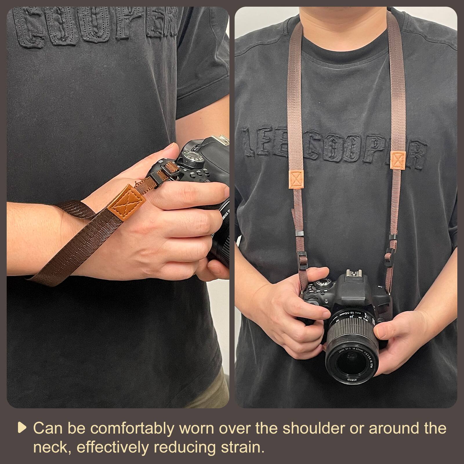 LEE COOPER X M

Can be comfortably worn over the shoulder or around the neck, effectively reducing strain.