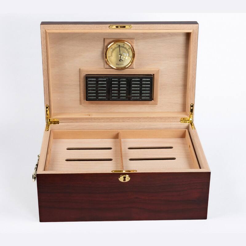 Left. Prestige - The Michelangelo Cigar Humidors - Rich Dark Cherry Finish.