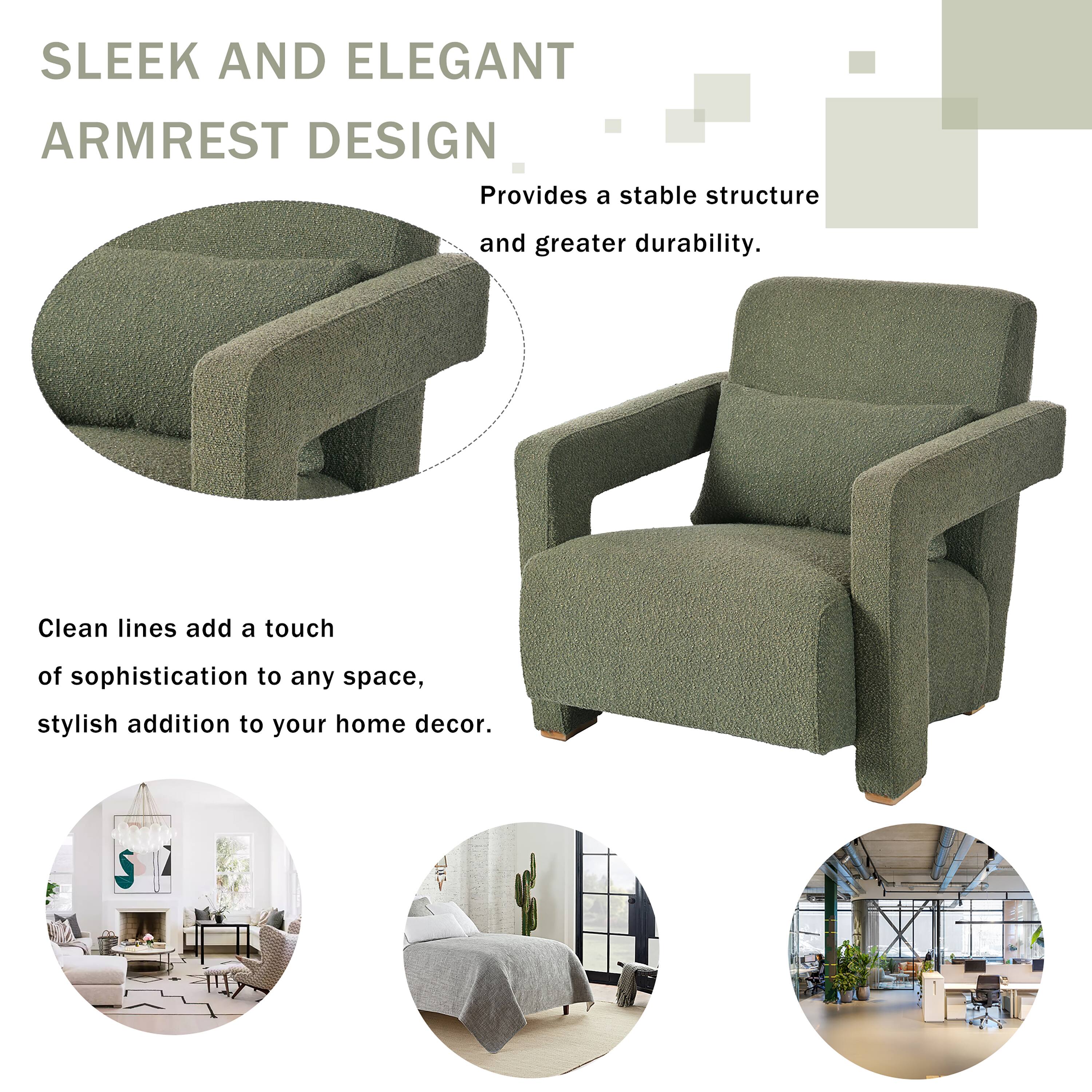 SLEEK AND ELEGANT ARMREST DESIGN  
Provides a stable structure and greater durability.  

Clean lines add a touch of sophistication to any space, stylish addition to your home decor.