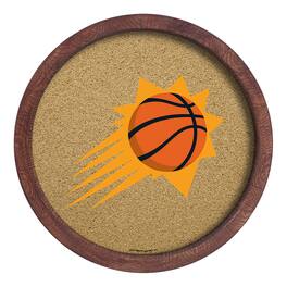 The Fan-Brand - Phoenix Suns 20.25'' Round Faux Barrel Framed Cork Board - Multicolor