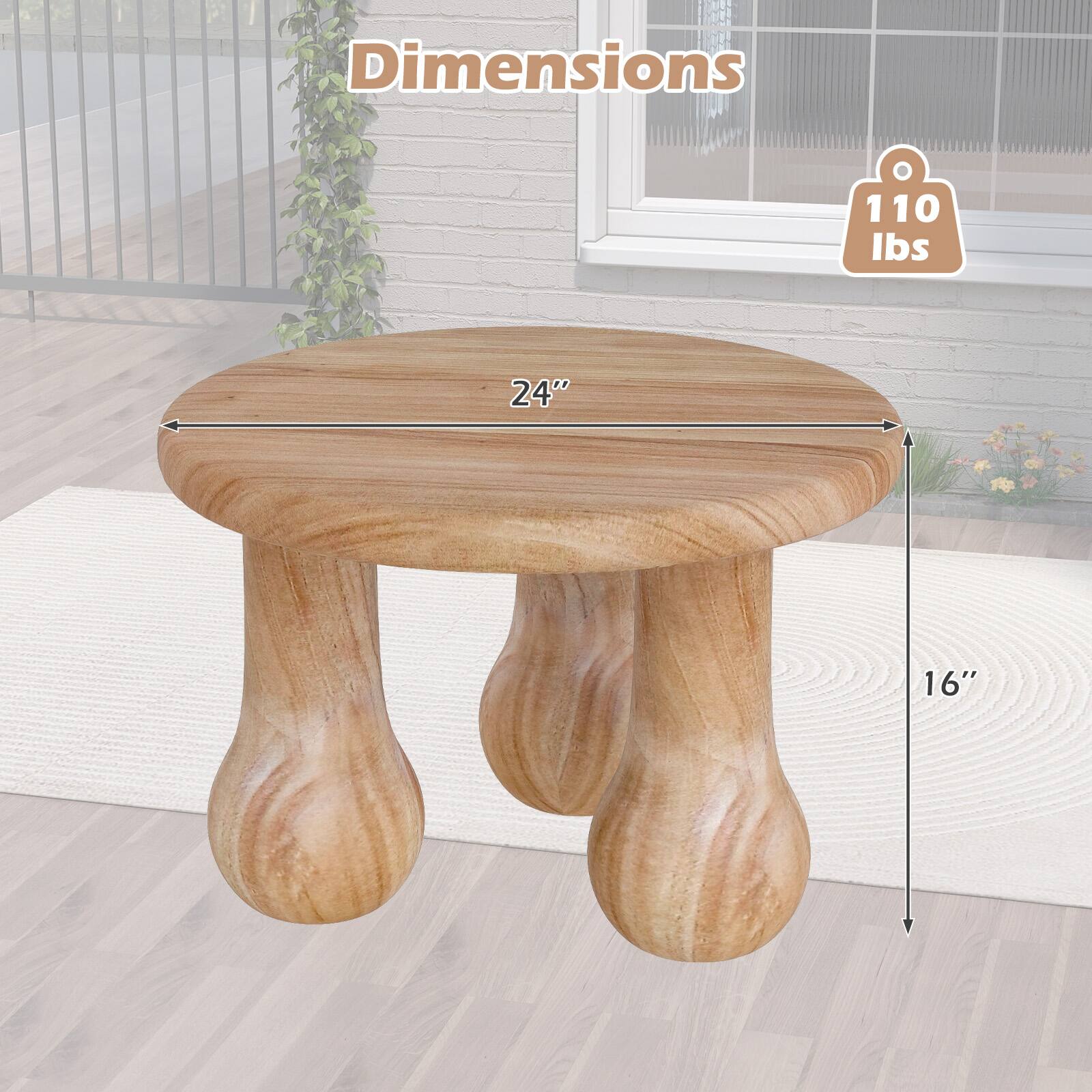 Dimensions  
110 lbs  
24"  
16"