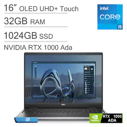 16" OLED UHD+ Touch
32GB RAM
1024GB SSD
NVIDIA RTX 1000 Ada
Intel Core i5