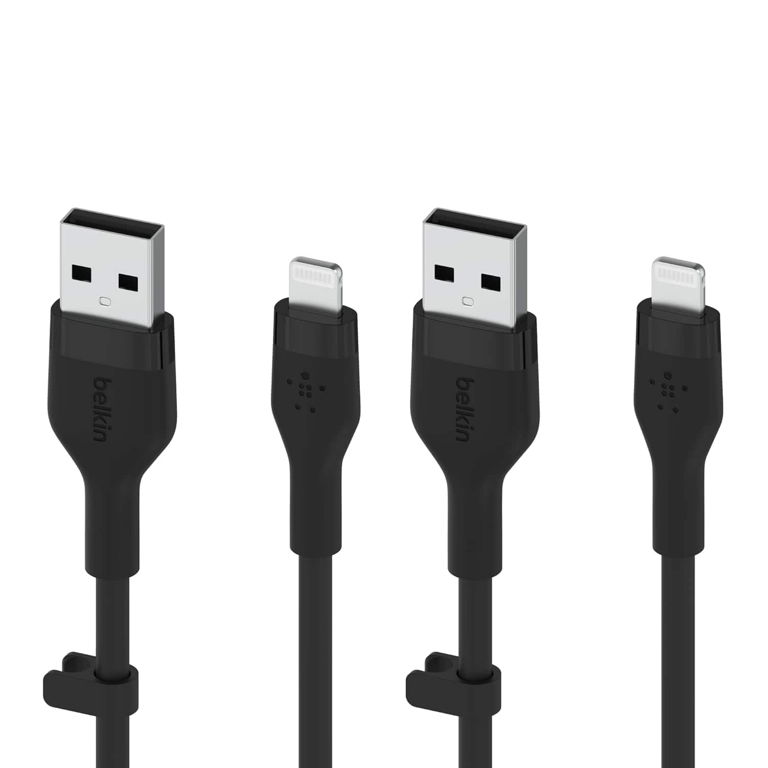 Belkin - BoostCharge Flex Silicone USB Type A to Lightning Cable (3M/10FT) - Black