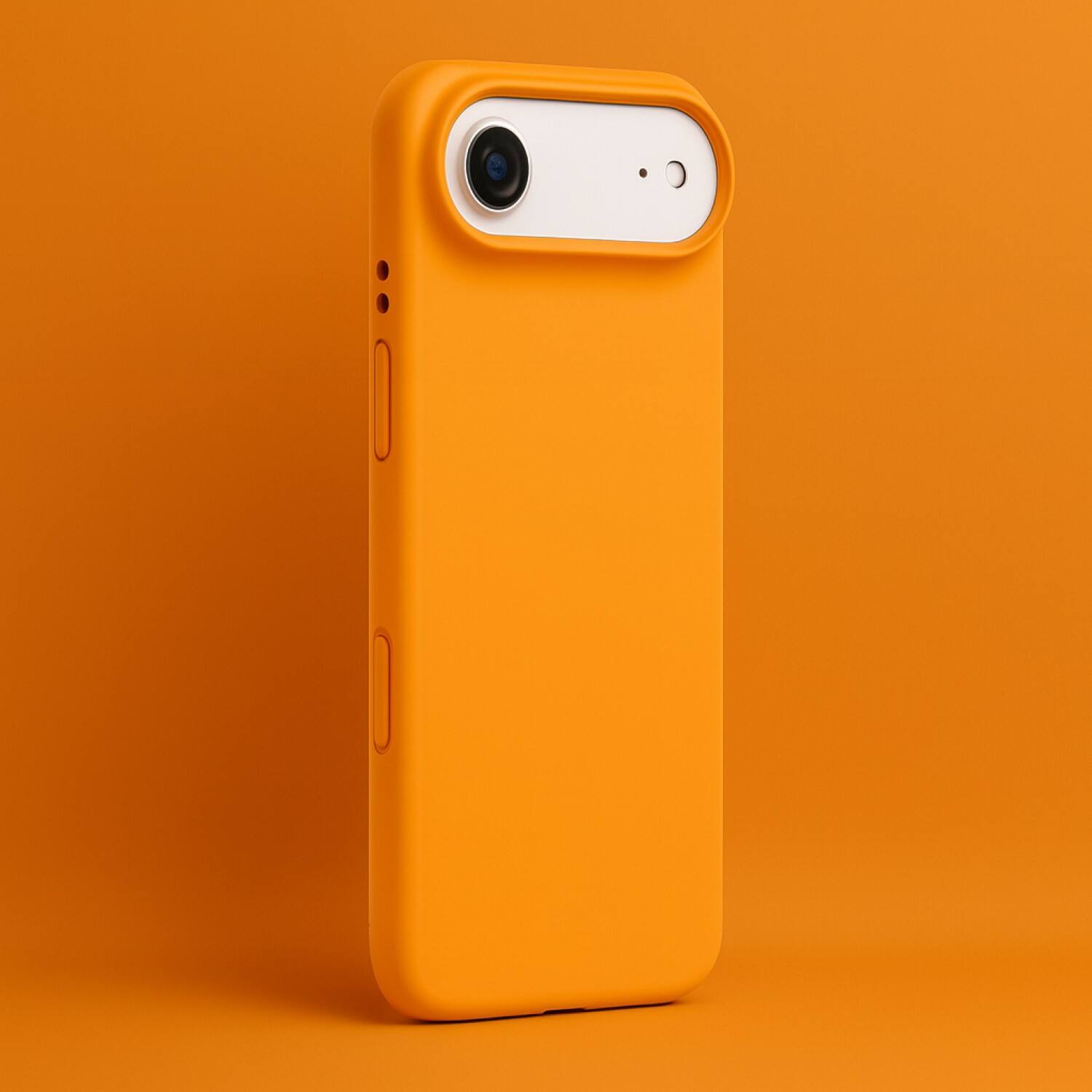 Angle. SaharaCase - Apple iPhone Air Silicone Case | Compatible with Magsafe | Smooth Finish | Venture Series - Blazing Orange.