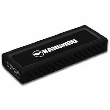 Front. Kanguru Solutions - Kanguru UltraLock USB-C M.2 NVMe SSD, SuperSpeed+ USB 3.1 Gen 2, 4T - SuperSpeed+ USB 3.1 Gen 2 External NVMe SSD with - black.