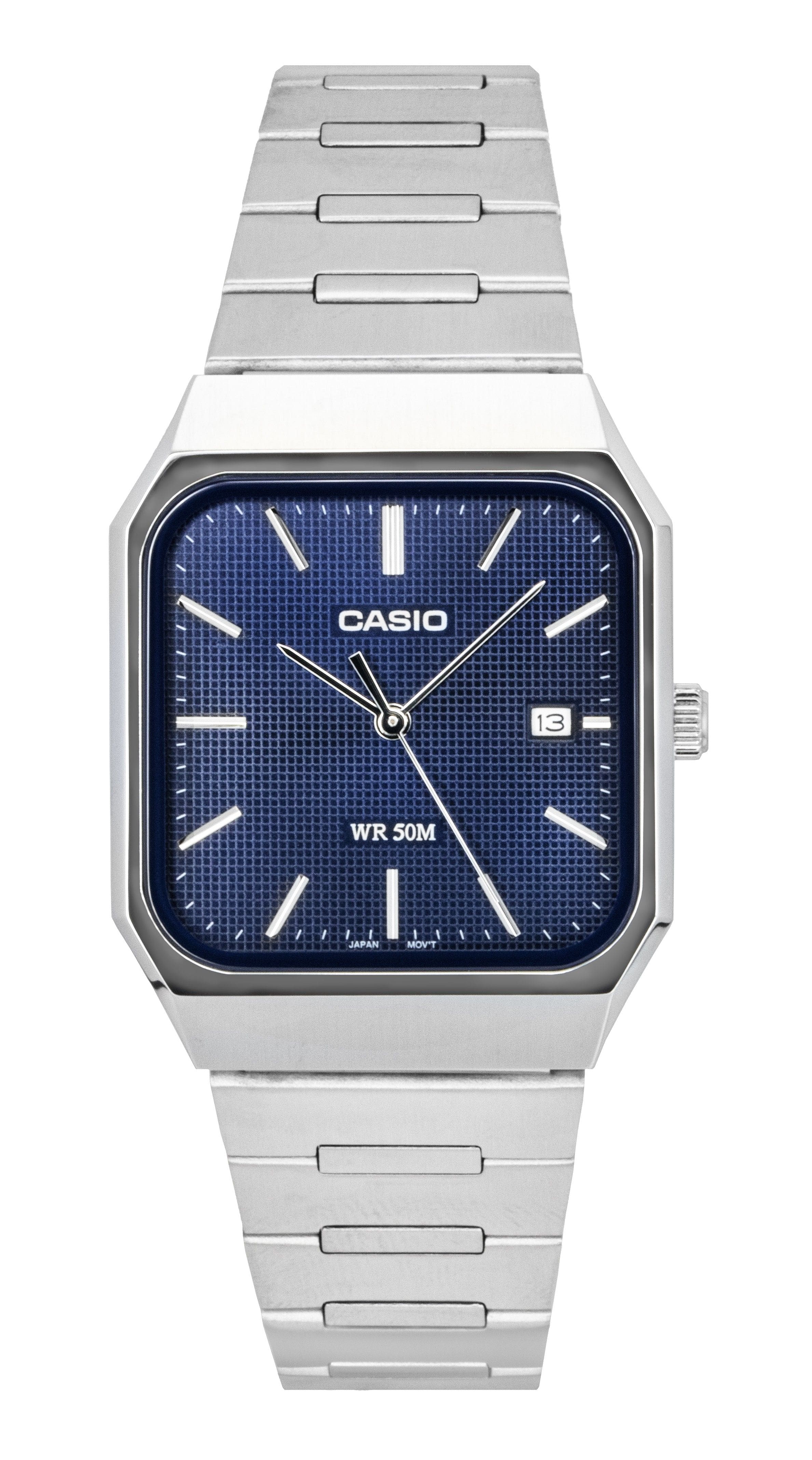 Casio Analog Quartz MTP B185D 2A1V Mens Watch Stainless Steel