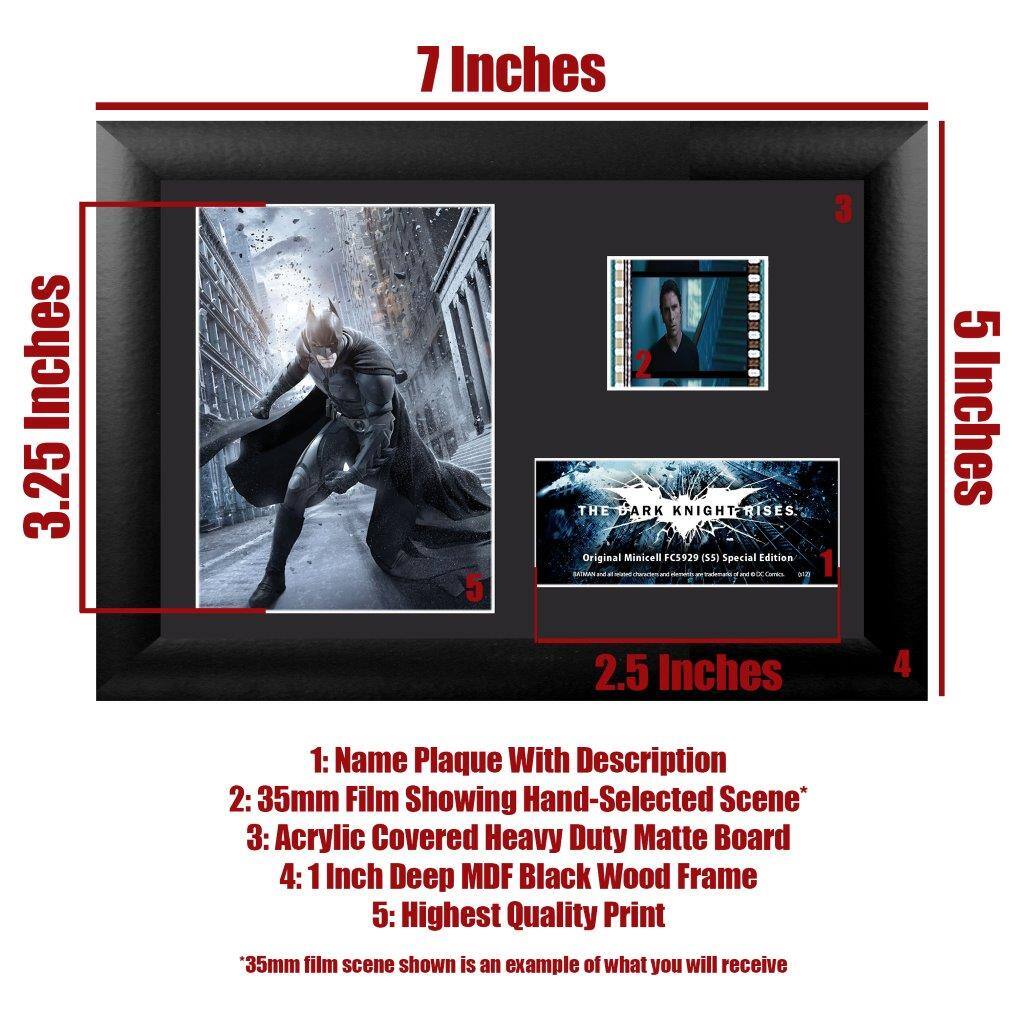 7 Inches  
3.25 Inches  
5 Inches  
2.5 Inches  

1: Name Plaque With Description  
2: 35mm Film Showing Hand-Selected Scene*  
3: Acrylic Covered Heavy Duty Matte Board  
4: 1 Inch Deep MDF Black Wood Frame  
5: Highest Quality Print  

*35mm film scene shown is an example of what you will receive  

Original Minicell FC5929 (55) Special Edition